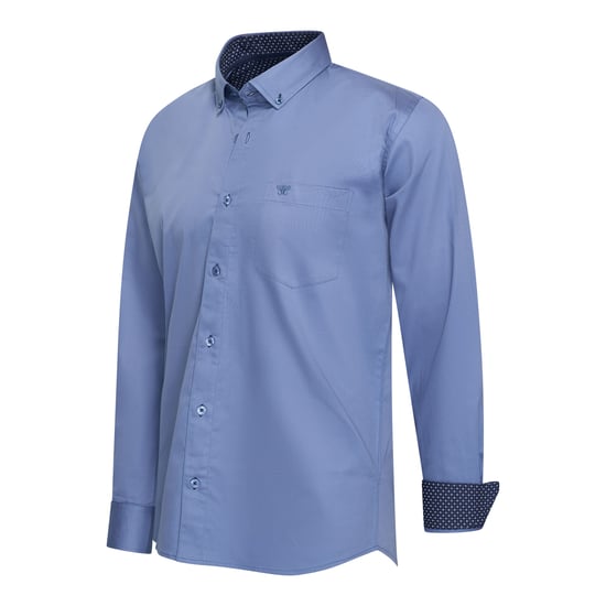 Cappuccino Italia Overhemden Stretch Overhemd Ancona Blauw - Image 1