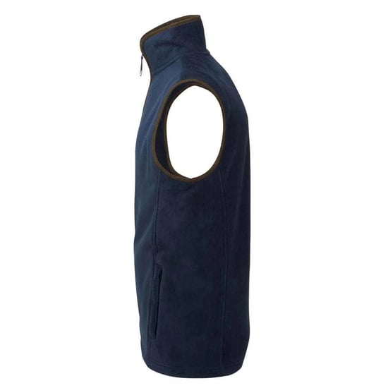 Premier Heren Artisan Fleece Gilet (Marine / Bruin) - Image 3