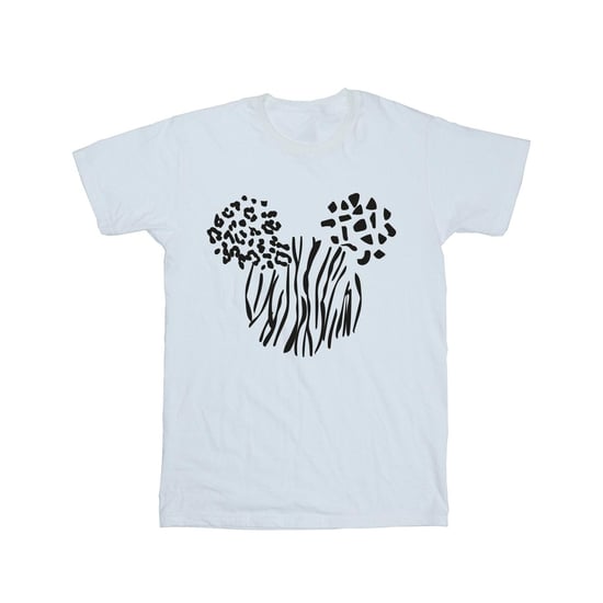 Disney Dames/Dames Mickey Mouse Animal Cotton Boyfriend T-shirt (Wit) - Image 1
