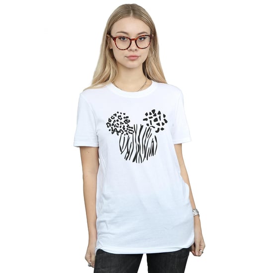 Disney Dames/Dames Mickey Mouse Animal Cotton Boyfriend T-shirt (Wit) - Image 2
