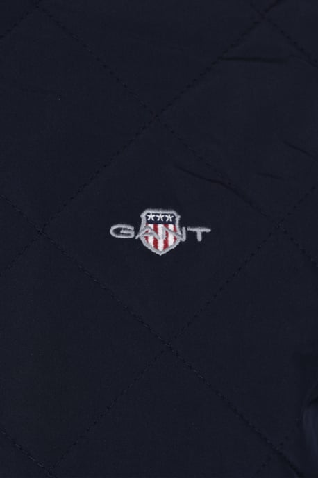 Gant Quilted Windcheater Jacket Evening Blue - Image 3