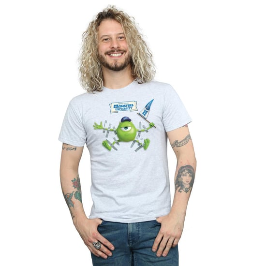 Disney Heren Monsters University Getaped Mike T-Shirt (Sportgrijs) - Image 2