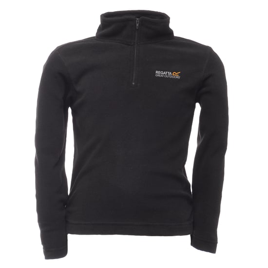 Regatta - Geweldige Outdoors Kinder Hot Shot II Half Zip Fleece Hoodie (Zwart) - Image 1