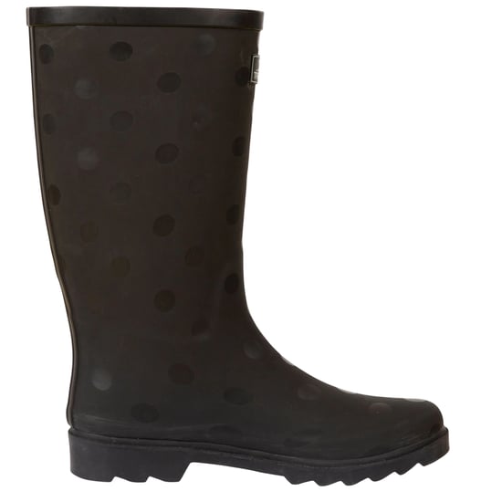 Trespass Volwassen uniseks Elena Polka Dot Wellington Laarzen (Zwart) - Image 1