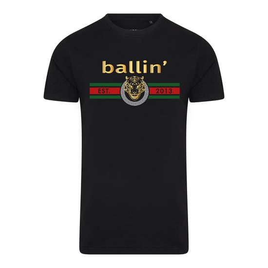 Ballin Est. 2013 Tee SS Tiger Lines Shirt Zwart - Image 1