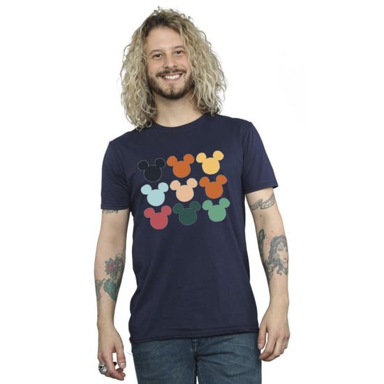 Disney Heren Mickey Mouse Hoofden Vierkant T-shirt (Marineblauw) - Image 3
