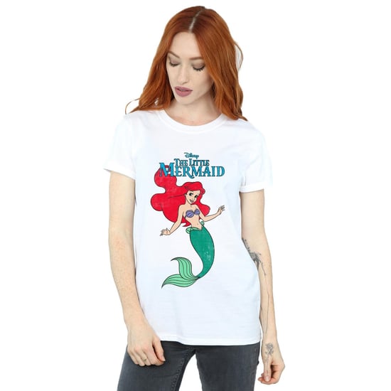 Disney Dames/Dames De Kleine Zeemeerminlijn Ariel Katoenen Vriendje T-shirt (Wit) - Image 2