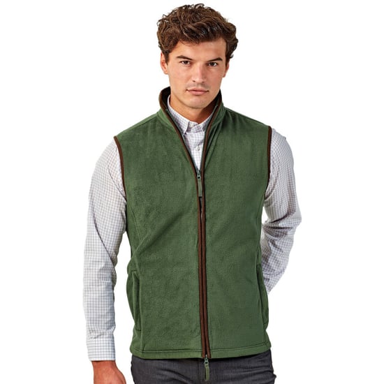Premier Heren Artisan Fleece Gilet (Mosgroen/bruin) - Image 2