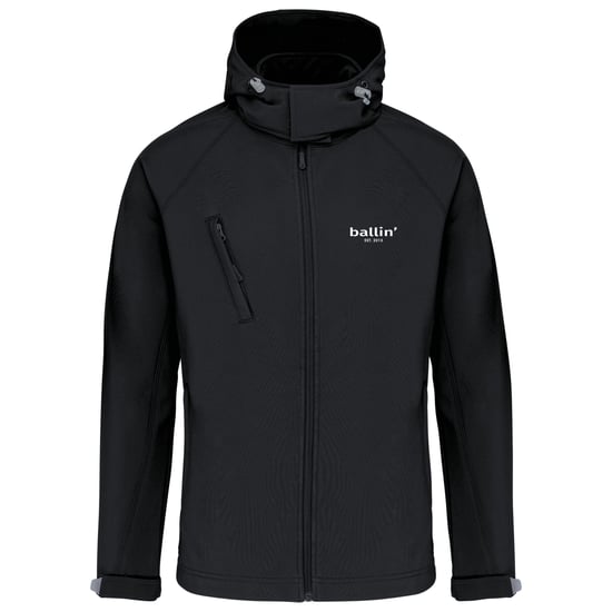 Ballin Est. 2013 Outdoorjas Softshell Hooded Jas Zwart - Image 1