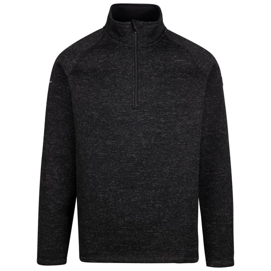 Trespass Heren Corsham Marl Half Zip Fleece Top (Zwart) - Image 1