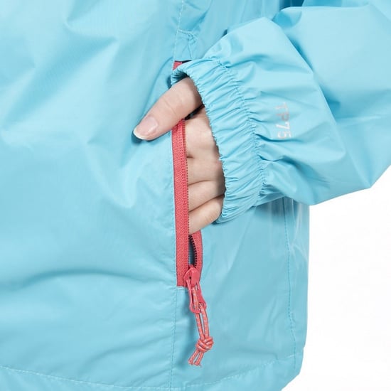 Trespass Kinderen/Kinderen Qikpac X Unisex Packaway Jacket (Aquamarine) - Image 5