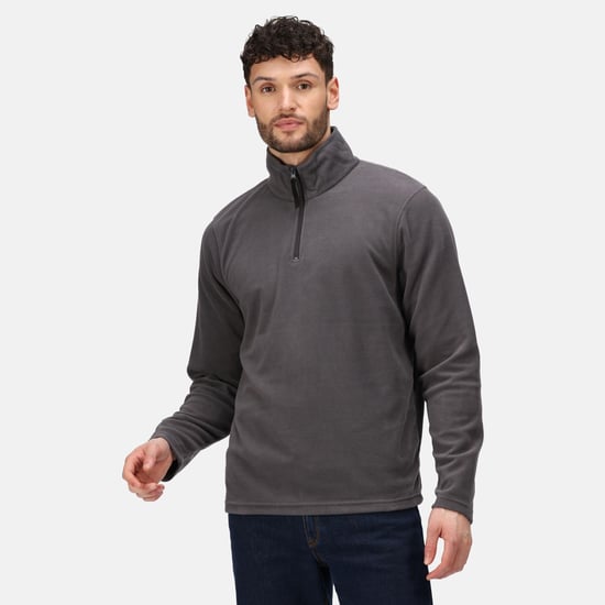 Regatta Heren Micro Zip Neck Fleece Top (Afdichting Grijs) - Image 4