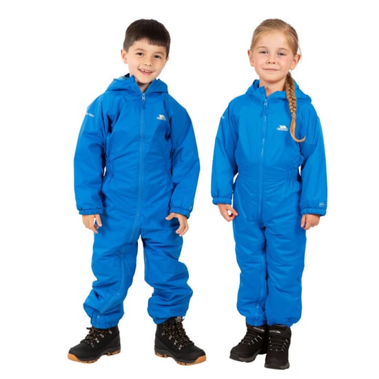 Trespass Kids Unisex Dripdrop Gewatteerd Waterdicht Regenpak (Kobalt) - Image 4