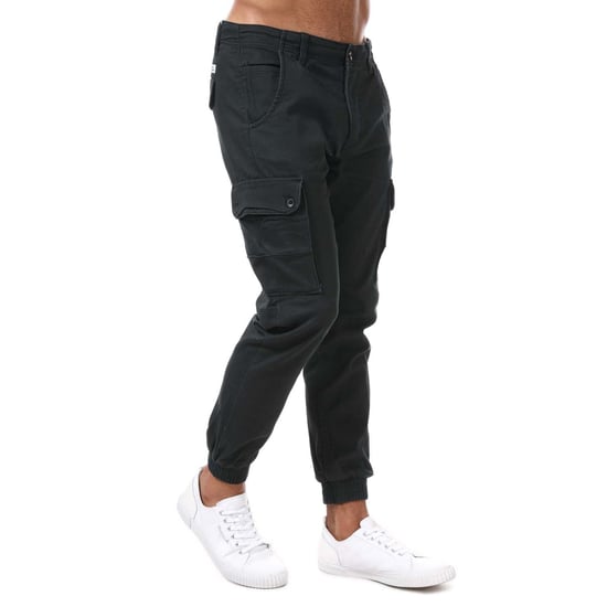 Men's Jack Jones Paul Warner Slim Fit Cargo Pants in Black - Image 1