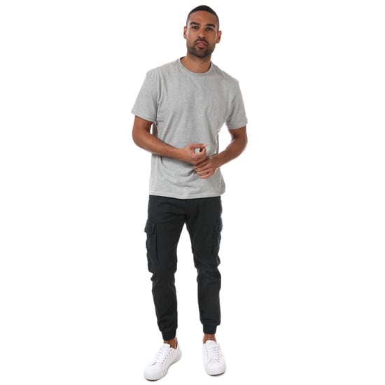 Men's Jack Jones Paul Warner Slim Fit Cargo Pants in Black - Image 3