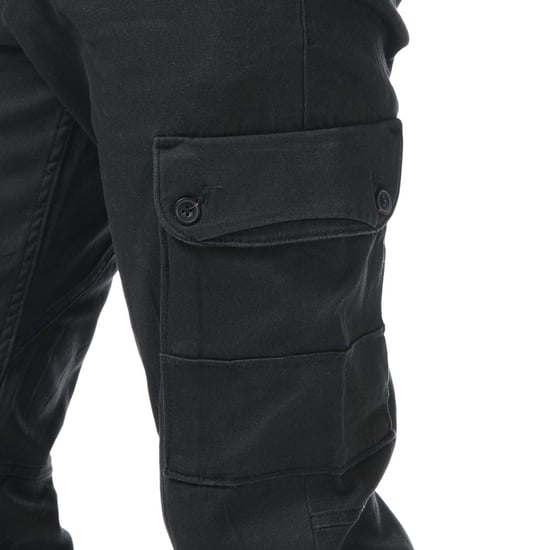 Men's Jack Jones Paul Warner Slim Fit Cargo Pants in Black - Image 5