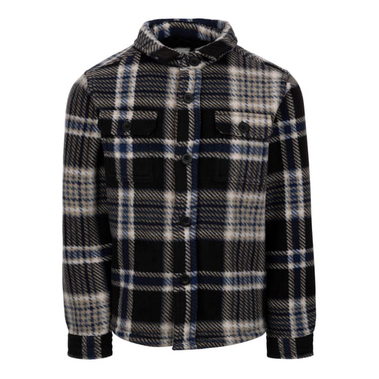 Trespass Jongens Checkley Microfleece Shirt (Zwart) - Image 1