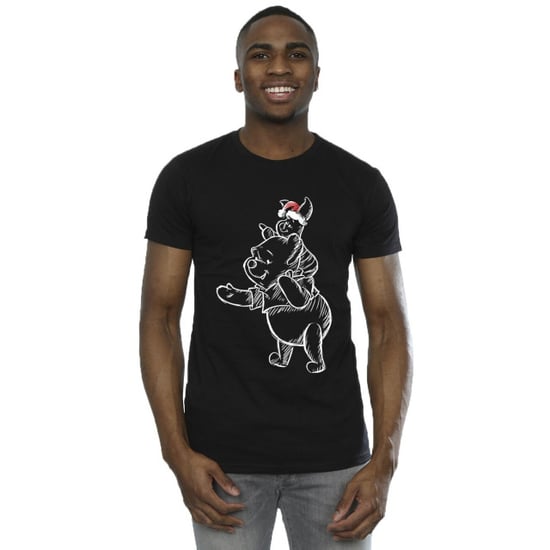 Disney Heren Winnie The Pooh Knorretje Kerst-T-shirt (Zwart) - Image 3