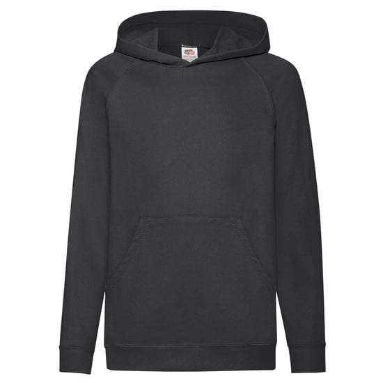 Fruit of the Loom Lichtgewicht Hoodie Kinderen/Kinderen (Zwart) - Image 1
