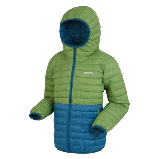 Regatta Gewatteerd kinder/kinder Hillpack II Colour Block Jacket (Pikant groen/Marokkaans blauw) - Image 3