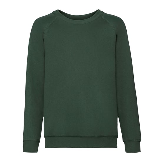 Fruit of the Loom Klassiek Raglan Sweatshirt voor kinderen/Kinderen (Fles groen) - Image 1
