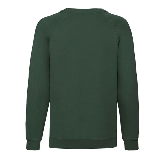 Fruit of the Loom Klassiek Raglan Sweatshirt voor kinderen/Kinderen (Fles groen) - Image 2