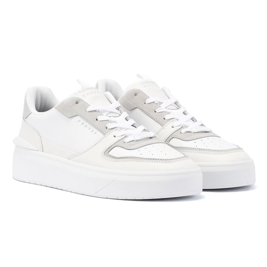 Cruyff Surefire Tennis Leather Heren Wit/Grijs Trainers - Image 1