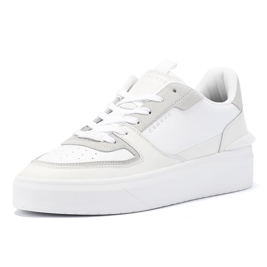 Cruyff Surefire Tennis Leather Heren Wit/Grijs Trainers - Image 3