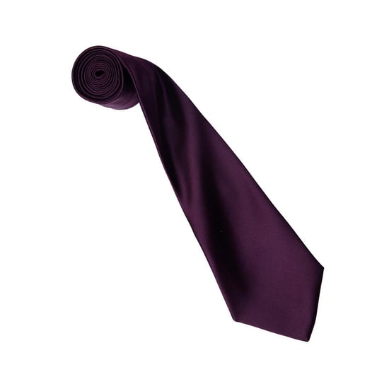 Premier Kleurencollectie Satijnen Stropdas (Aubergine) - Image 2