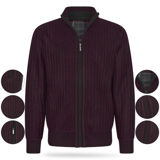 Cappuccino Italia Sweaters Bounded Jacket Burgundy Rood - Image 2