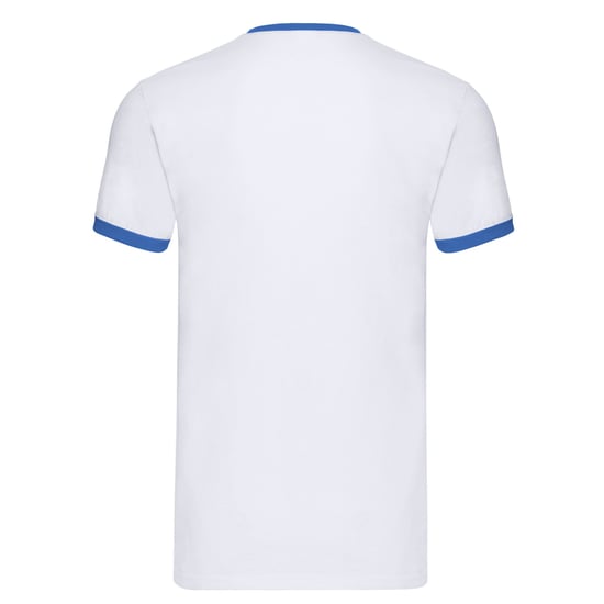 Fruit of the Loom Heren Ringer 160 T-Shirt (Wit/royaal blauw) - Image 2