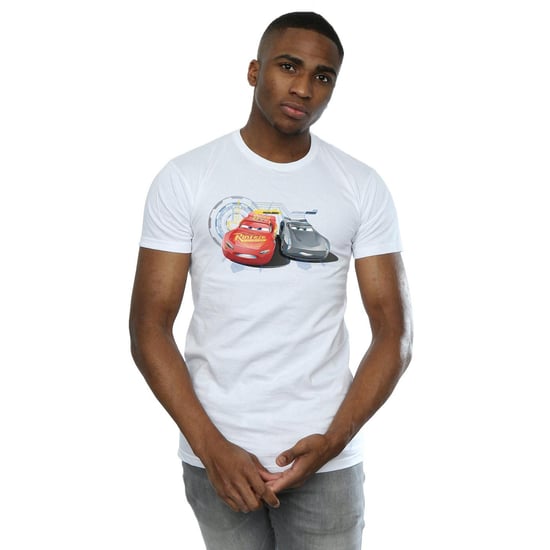 Disney Heren Cars Bliksem Vs Storm T-Shirt (Wit) - Image 2