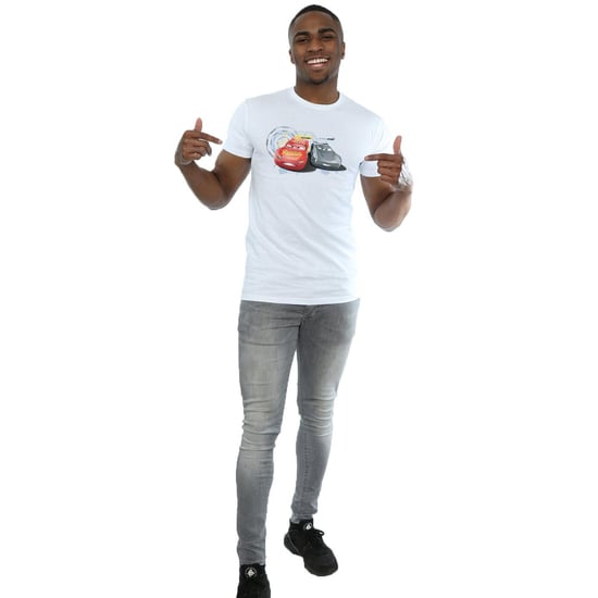 Disney Heren Cars Bliksem Vs Storm T-Shirt (Wit) - Image 4