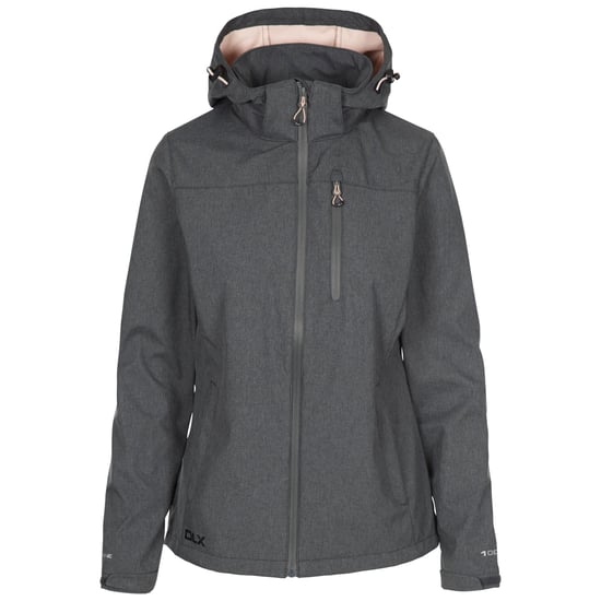 Trespass - Dames Claren II Waterdichte Softshell Jas (Donkergrijs/Blush Mergel) - Image 1