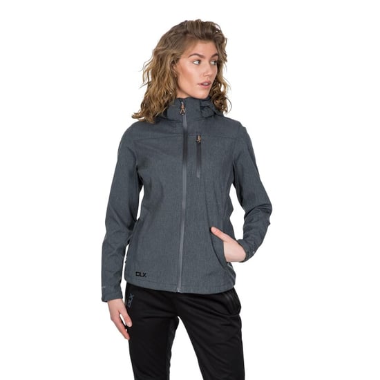 Trespass - Dames Claren II Waterdichte Softshell Jas (Donkergrijs/Blush Mergel) - Image 5