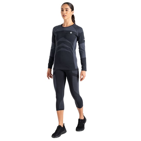 Dare 2B Dames/Dames In De Zone II Paneel 3/4 Legging (Zwart/Zwart) - Image 3