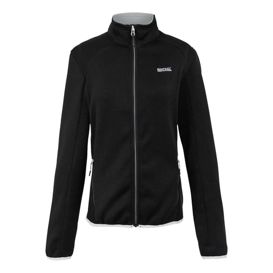Regatta Dames/Dames Newhill II Full Zip Fleecejack (Zwarte/Oesterzwam) - Image 1
