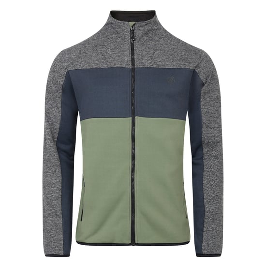 Dare 2B Venture Fleecejack Heren (Houtskool Grijs/Zwart Marl/Livijn Groen) - Image 1