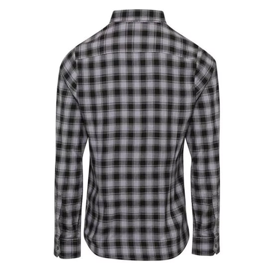 Premier Dames/Dames Mulligan Geruit Katoenen Shirt Met Lange Mouwen (Staal/Coolgrijs) - Image 2