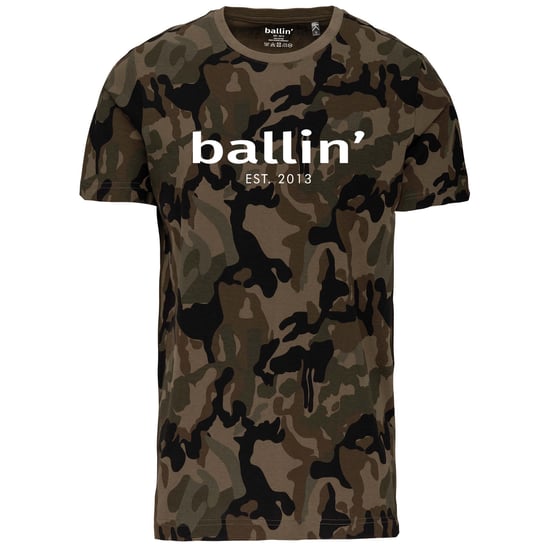 Ballin Est. 2013 Tee SS Army Camouflage Shirt Groen - Image 1