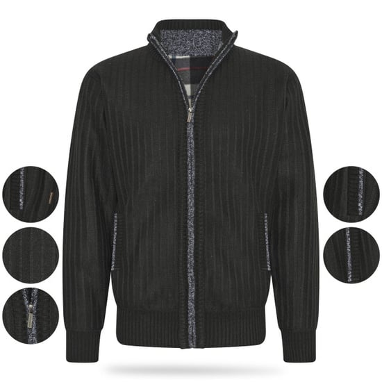 Cappuccino Italia Sweaters Bounded Jacket Zwart Zwart - Image 2
