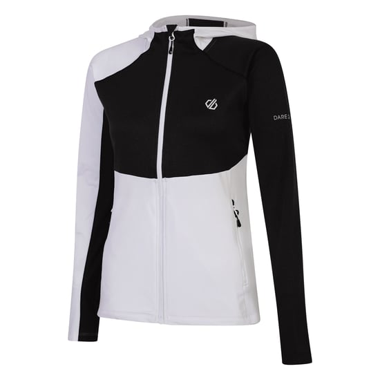 Dare 2B Dames/Dames Convey II Hooded Core Stretch Midlayer (Wit/zwart) - Image 2