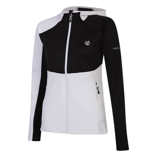 Dare 2B Dames/Dames Convey II Hooded Core Stretch Midlayer (Wit/zwart) - Image 3