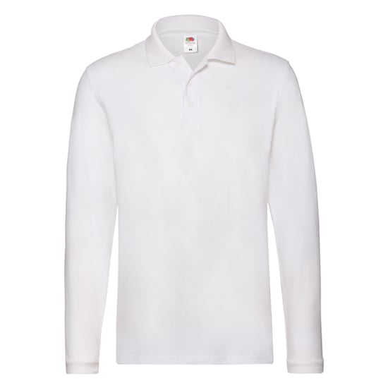 Fruit of the Loom Heren Premium poloshirt met lange mouwen (Wit) - Image 1