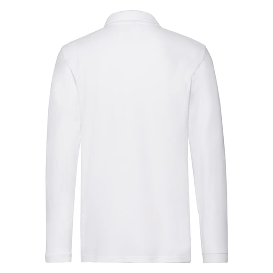 Fruit of the Loom Heren Premium poloshirt met lange mouwen (Wit) - Image 2