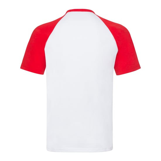 Fruit of the Loom Heren T-Shirt Honkbal met korte mouwen (Wit/rood) - Image 2