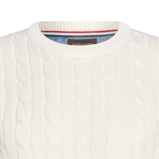 Cappuccino Italia Sweaters Cable Pullover Wit Wit - Image 2