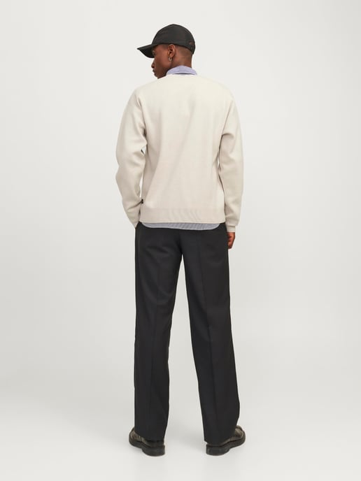 Jack & Jones Trui Bradfort Knit Crew Neck Beige - Image 3