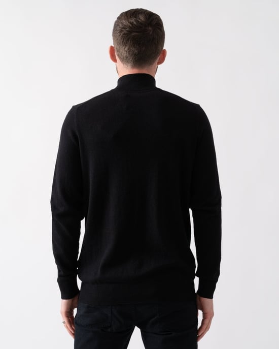 Lyle & Scott katoenen merino trui met kwartrits voor heren - Image 4
