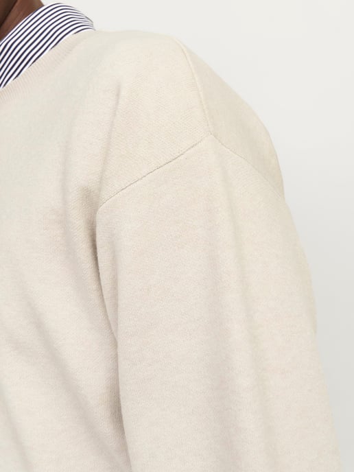 Jack & Jones Trui Bradfort Knit Crew Neck Beige - Image 4